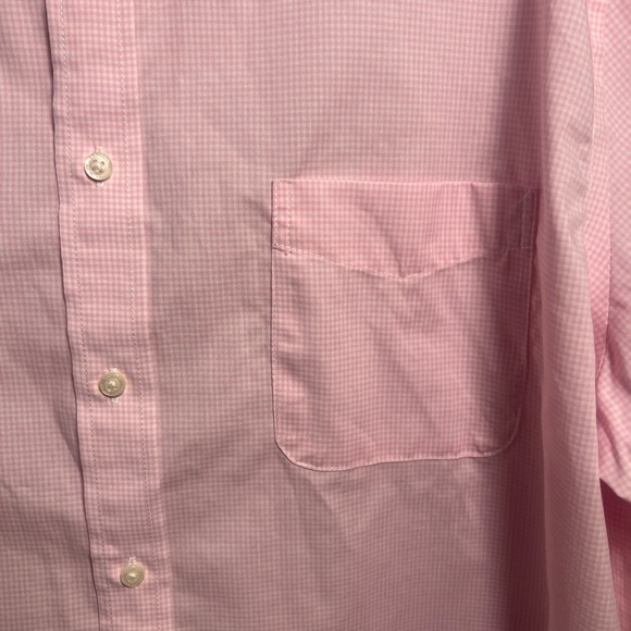 Lauren Ralph Lauren Pink Plaid Classic Fit Ultra Flex Button Down Dress Shirt - Picture 5 of 10